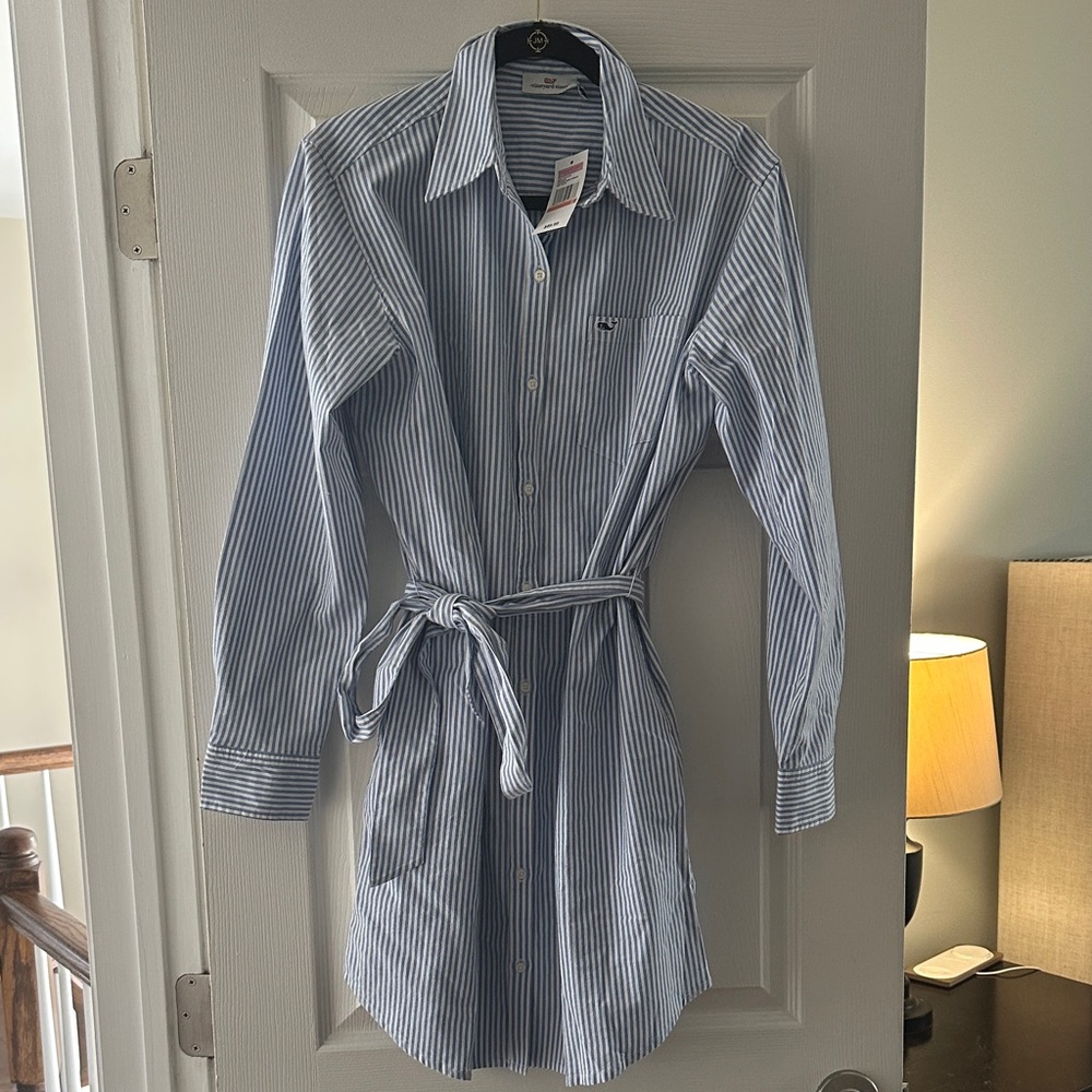 Vineyard Vines Blue and White Striped Dress